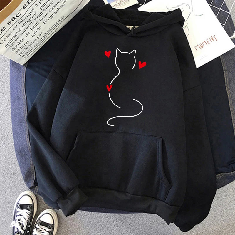Fall Winter Long Sleeve Kangaroo Pocket Casual Hoodies