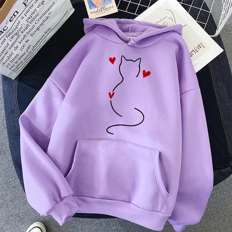 Fall Winter Long Sleeve Kangaroo Pocket Casual Hoodies