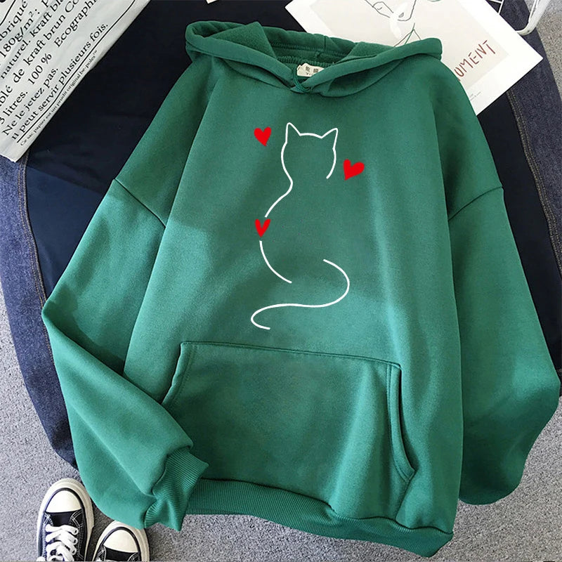 Fall Winter Long Sleeve Kangaroo Pocket Casual Hoodies