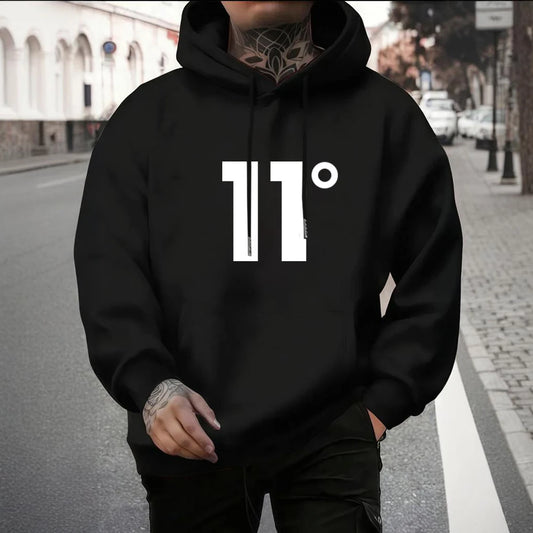 Men's street hip-hop pullover hoodie, casual warm and breathable