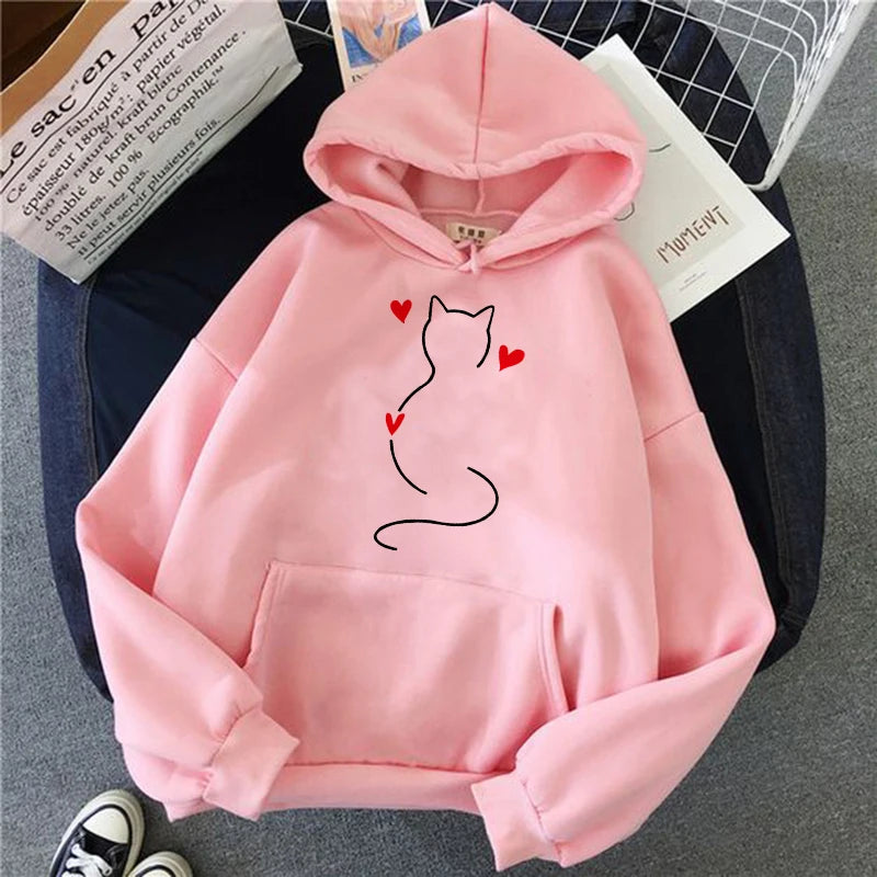 Fall Winter Long Sleeve Kangaroo Pocket Casual Hoodies