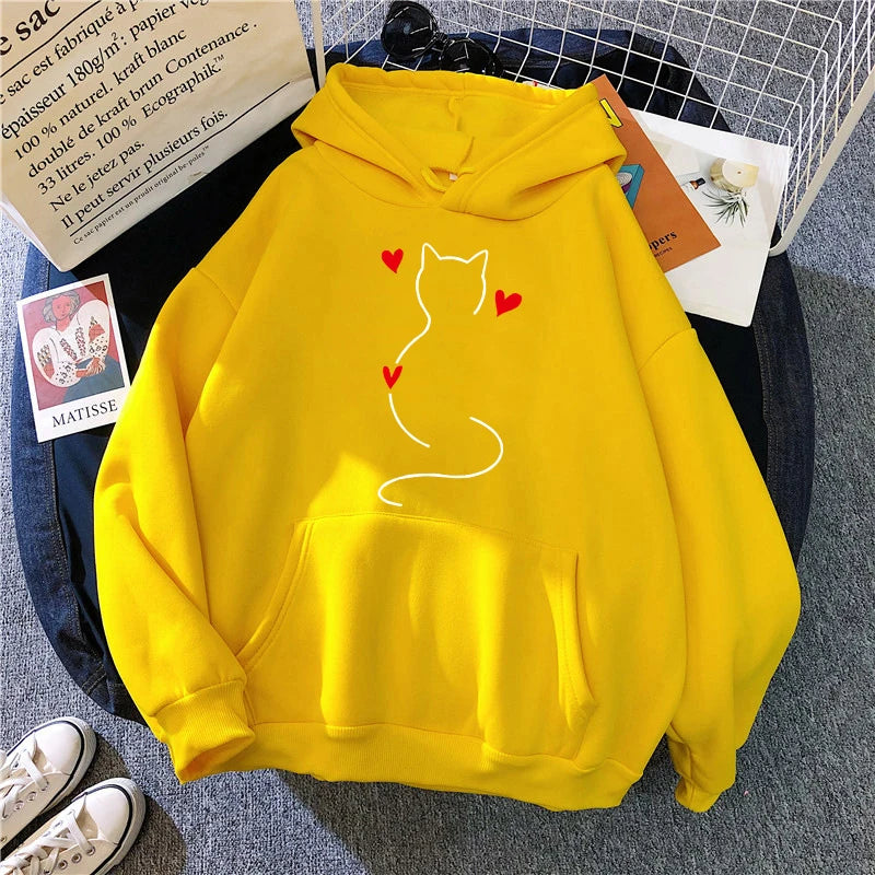 Fall Winter Long Sleeve Kangaroo Pocket Casual Hoodies